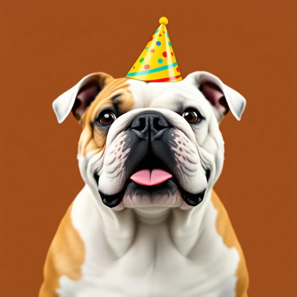 E2E Test via API: Happy bulldog with party hat