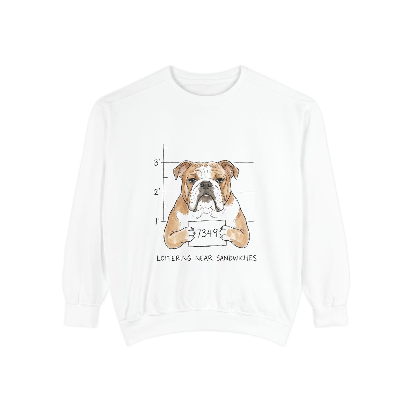 Loitering Near Sandwiches – Comfort Colors Sweatshirt (White)