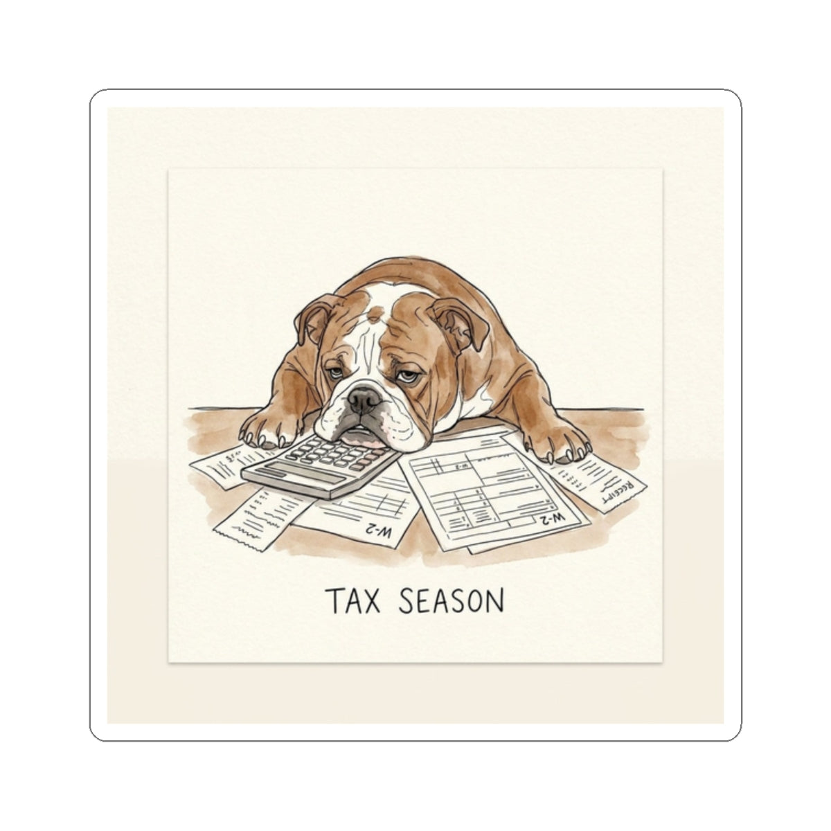 Tax Season – Kiss-cut Sticker
