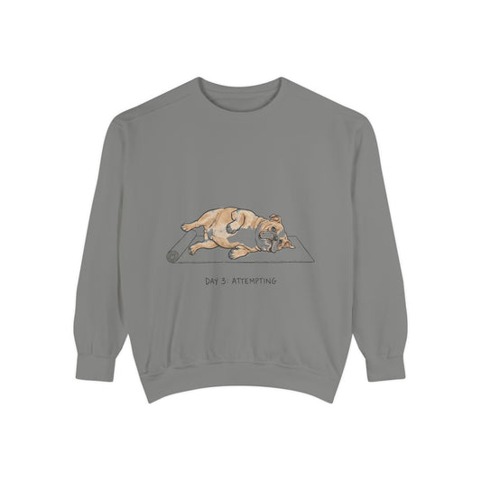 Day 3: Attempting – Comfort Colors Sweatshirt (Grey)