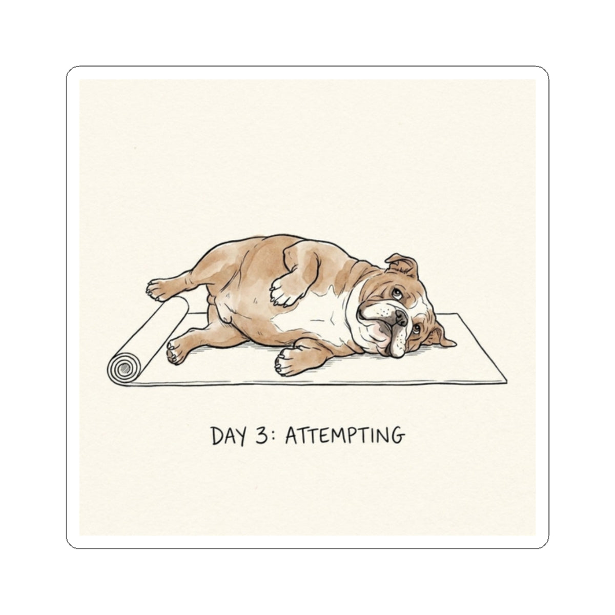 Yoga, Day 3 – Kiss-cut Sticker