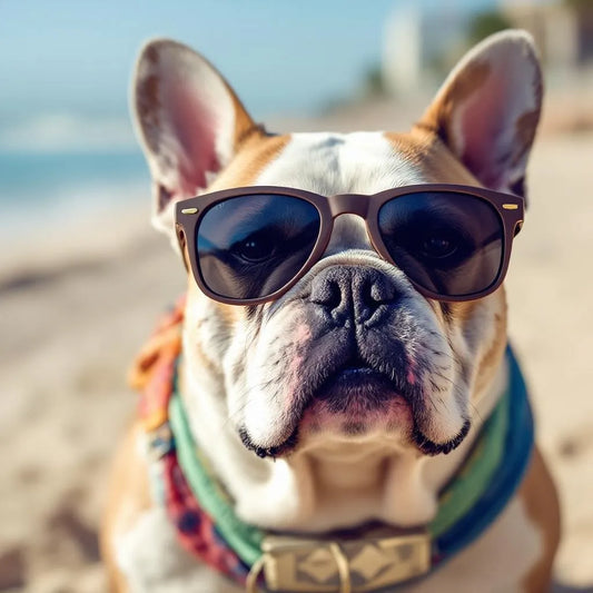 Fresh E2E Test: Cool bulldog with sunglasses and beach vibes